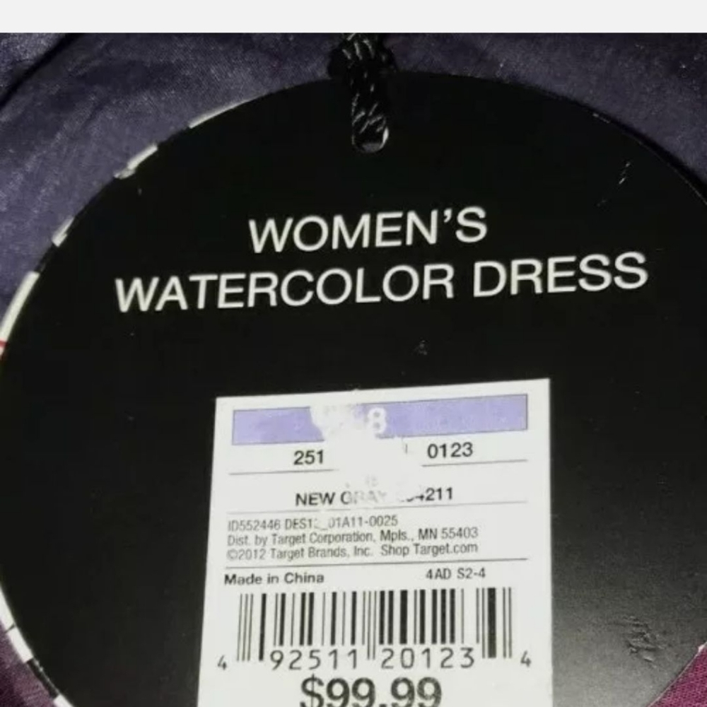 Lela Rose For Neiman Marcus Target Purple Floral Dress Size 8 NWT. - Picture 4 of 5